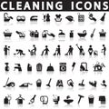 Cleaning icons Royalty Free Stock Photo