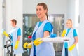 Cleaning ladies team Royalty Free Stock Photo