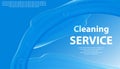 Cleaning or Laundry Services blue background with a splash of water. Banner or poster for cleanliness. Vector