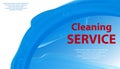 Cleaning or Laundry Services blue and white background with a splash of water. Poster or banner for cleanliness. Vector