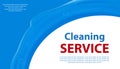 Cleaning or Laundry Services white and blue background with a splash of water. Poster or banner for cleanliness. Vector