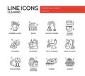 Cleaning - line design icons set