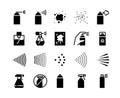 Cleaning line icons. Laundry wash and hygiene outline pictograms, window brush bucket with water and soap. Vector