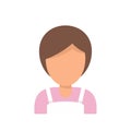 Cleaning maid woman icon flat isolated vector Royalty Free Stock Photo