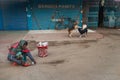 Cleaning Man in Khulna, Bangladesh. Royalty Free Stock Photo