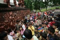 Cleaning national hero monument