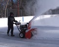 Cleaning Outdoor Hockey Rink