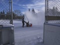 Cleaning Outdoor Hockey Rink