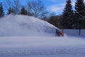 Cleaning Outdoor Hockey Rink