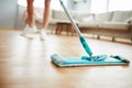 Cleaning parquet floor Royalty Free Stock Photo