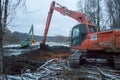 Cleaning of the Pekhorka River of silt
