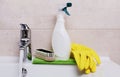 Cleaning products closeup Royalty Free Stock Photo