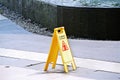 Cleaning In Progress Yellow Plastic Warning Sign