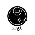 Cleaning robots black glyph icon