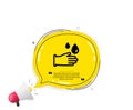 Cleaning rubber gloves icon. Hygiene sign. Vector