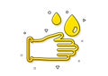Cleaning rubber gloves icon. Hygiene sign. Vector
