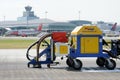 Cleaning of the runway at the airport