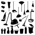 Cleaning Sanitary Washing Tool Silhouette Collection Set