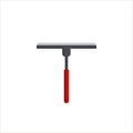 Cleaning Service. Brush or squeegee for cleaning windows, glass, floor, bathroom. Wiper tool, scraper equipment - vector