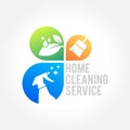 Cleaning Service Business logo design, Eco Friendly Concept for Interior, Home and Building