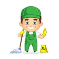 Cleaning Service clipart cartoon mascot