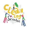 Cleaning service creative lettering