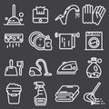 Cleaning service, icon set, services for cleaning Royalty Free Stock Photo