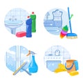Cleaning service icon set Royalty Free Stock Photo