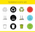 Cleaning service icons set