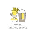 Cleaning service line icon