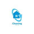 Cleaning service logo vector icon template