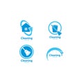 Cleaning service logo vector icon template