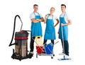 Cleaning Service Professional Janitor Team Royalty Free Stock Photo