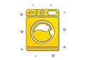 Washing machine icon. Cleaning service. Vector