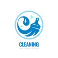 Cleaning service - vector business logo template concept illustration. Wash household sign. Graphic design element.
