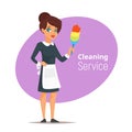 Cleaning service woman