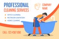 Cleaning service worker washing the bathtub vector isolated
