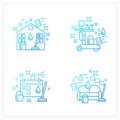 Cleaning services gradient icons set Royalty Free Stock Photo