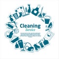 Cleaning services vector illustration.