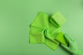 Cleaning set for different surfaces in kitchen, bathroom and other rooms Royalty Free Stock Photo