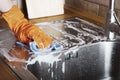Cleaning sink Royalty Free Stock Photo