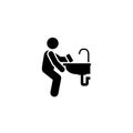 Cleaning, sink, tap icon. Element of workers icon. Premium quality graphic design icon. Signs and symbols collection icon for
