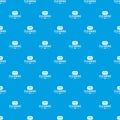 Cleaning soap pattern vector seamless blue