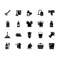 Cleaning Solid Icons 2 Royalty Free Stock Photo