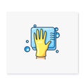 Cleaning sponge color icon