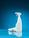 Cleaning spray bottle and rag Royalty Free Stock Photo