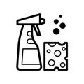 Cleaning spray bottle with sponge. Vector illustration decorative design Royalty Free Stock Photo