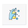 Cleaning spray color icon