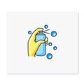 Cleaning spray color icon