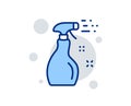 Cleaning spray line icon. Washing liquid. Vector